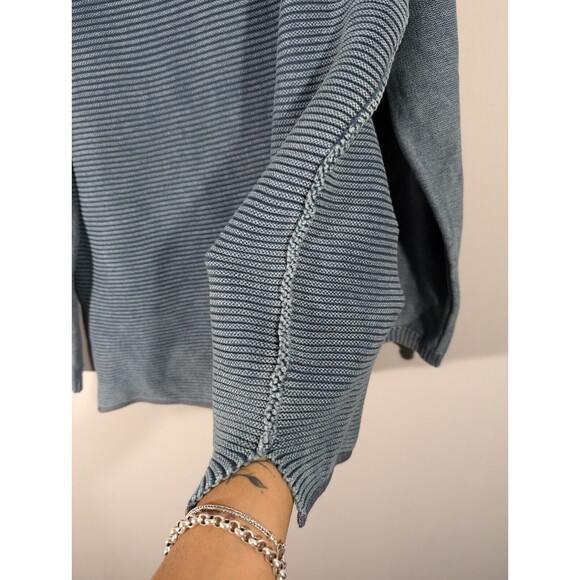 Carbon2Cobalt Sweater Men Size XL Blue Henley Crewneck Knit Ribbed Waterman LS - Picture 5 of 6